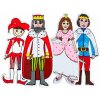 Marionetino princezná a gašparko bábky tyčky