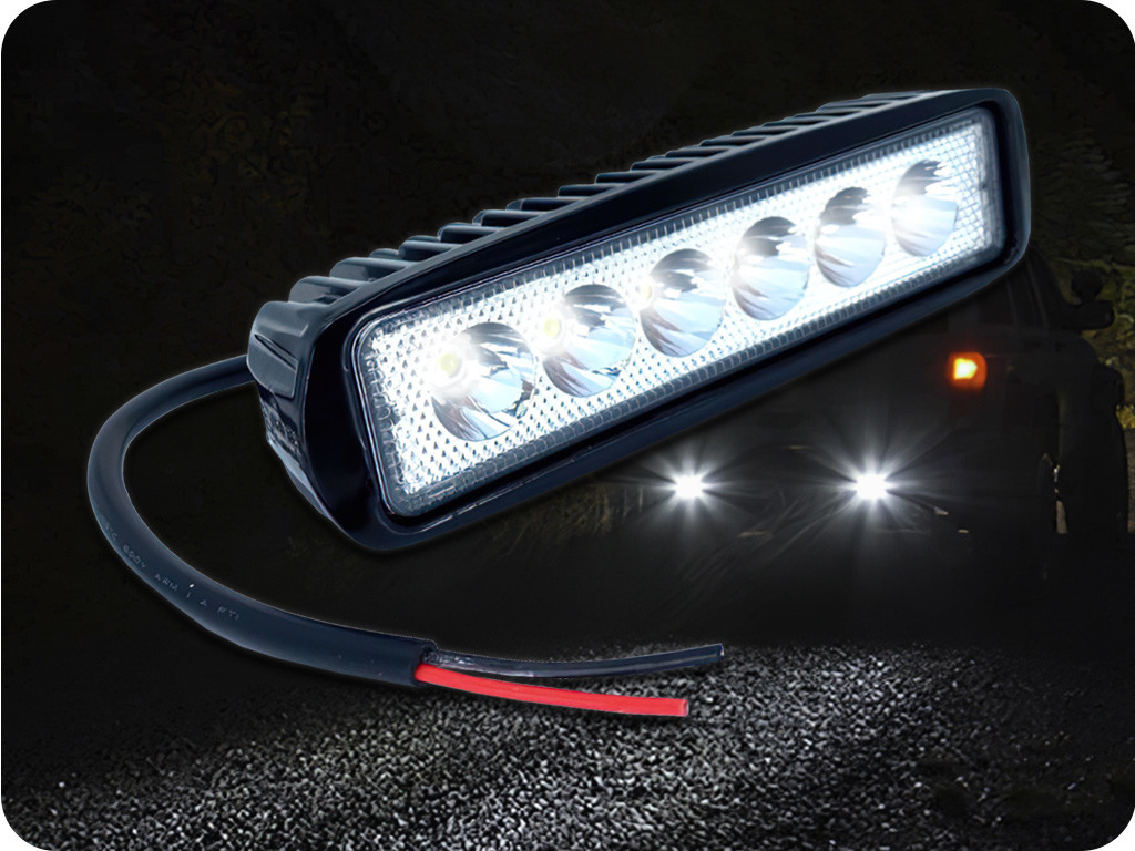 TruckLED LED pracovné svetlo 18W, 1680lm, 6xLED, 12V/24V, IP67 [L0097S-B]