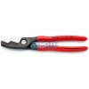 KNIPEX 95 11 200 Káblové nožnice s dvojitým britom 200 mm, plastové návleky, brunierované KNIPEX 95 11 200 Káblové nožnice s dvojitým britom 200 mm, plastové návleky, brunierované