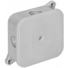 Nástenná rozvodná krabica ECO IP44 400V 4 gumové vývodky 85x85x35mm šedá, 60 ks Nástenná rozvodná krabica ECO IP44 400V 4 gumové vývodky 85x85x35mm šedá, 60 ks