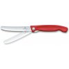 Victorinox Skládací svačinový nůž Swiss Classic, červený, vlnkované ostří