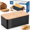 Chlebník s doskou Vilde hnedý, čierny kov Chlebník s doskou Vilde hnedý, čierny kov