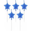 Tortové sviečky Hviezdy - Modré, 5 ks Tortové sviečky Hviezdy - Modré, 5 ks