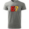 67 - čísla - Klasické pánske tričko vyššej gramáže - S ( Tmavosivý melír ) 67 - čísla - Klasické pánske tričko vyššej gramáže - S ( Tmavosivý melír )