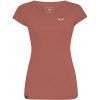 Dámske tričko Salewa Puez Melange Dry W S/S Tee Veľkosť: M / Farba: tmavočervená Dámske tričko Salewa Puez Melange Dry W S/S Tee Veľkosť: M / Farba: tmavočervená