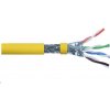 S/FTP (PiMF) drôt LSOH 100m cat.8.1, CPR Eca, AWG22, 2000Mhz, 40GBase-T, žltý, meď S/FTP (PiMF) drôt LSOH 100m cat.8.1, CPR Eca, AWG22, 2000Mhz, 40GBase-T, žltý, meď