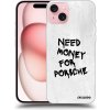 Picasee silikónový čierny obal pre Apple iPhone 15 - White Dollar