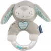 Baby Mix plyšová hrkálka psík mätový