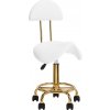 Activeshop kozmetická stolička 6001-G zlatá biela druhá kategória