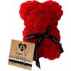 Darčekový set Rose Bear rudý s náramky queen crown (Darčekový set Medvedík z ruží s náramky ) Darčekový set Rose Bear rudý s náramky queen crown (Darčekový set Medvedík z ruží s náramky )