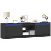 VidaXL TV stolík s LED osvetlením, čierny, 180x34x50 cm, drevotrieska VidaXL TV stolík s LED osvetlením, čierny, 180x34x50 cm, drevotrieska