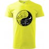 Yin & Yang hory a moře - Klasické pánske tričko vyššej gramáže - 3XL ( Neonová žltá ) Yin & Yang hory a moře - Klasické pánske tričko vyššej gramáže - 3XL ( Neonová žltá )