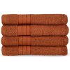 Froté bavlnené uteráky v tehlovej farbe v súprave 4 ks 50x100 cm – Good Morning Froté bavlnené uteráky v tehlovej farbe v súprave 4 ks 50x100 cm – Good Morning