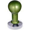 Buna café tamper, kov, zelený, 57.5 mm, nerez lesk, plochý Buna café tamper, kov, zelený, 57.5 mm, nerez lesk, plochý