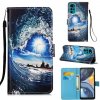 Peňaženkové 3D puzdro COLORED na Motorola Moto G22 - Vlny a slnko Peňaženkové 3D puzdro COLORED na Motorola Moto G22 - Vlny a slnko