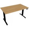 Pracovný stôl Motion, PO, 2S, 140x70,5-120,5x80 cm, dub/čierna Pracovný stôl Motion, PO, 2S, 140x70,5-120,5x80 cm, dub/čierna