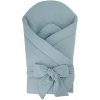 EKO Zavinovačka mušelínová s kokosovou vyberateľnou vložkou a mašľou Blue 75x75 cm EKO Zavinovačka mušelínová s kokosovou vyberateľnou vložkou a mašľou Blue 75x75 cm