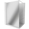 Mexen Kioto, sprchová zástena Walk-In 100 x 200 cm, 8mm sklo vzor zrkadlo, brúsená oceľ profil, 800-100-101-97-50 Mexen Kioto, sprchová zástena Walk-In 100 x 200 cm, 8mm sklo vzor zrkadlo, brúsená oceľ profil, 800-100-101-97-50