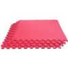 Merco Colored Puzzle fitness podložka červená 60 x 60 x 1 cm 4 ks