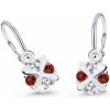 Cutie Jewellery Detské náušnice z bieleho zlata C2153-10-X-2 červená Cutie Jewellery Detské náušnice z bieleho zlata C2153-10-X-2 červená