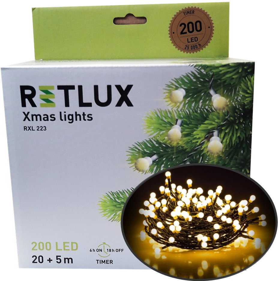 Retlux RXL 223 200LED 20 5M WW TM Vianočné osvetlenie