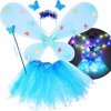 Svietiaci motýlia víla s krídlami modrý Svietiaci motýlia víla s krídlami modrý