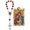 Ruženec: desiatok + obrázok na dreve (ikona) Svätej rodiny - K15 Ruženec: desiatok + obrázok na dreve (ikona) Svätej rodiny - K15