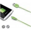 Dátový USB kábel CELLY s konektorom microUSB, zelený Dátový USB kábel CELLY s konektorom microUSB, zelený