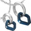 Šperky eshop Prívesky pre dvoch modrý štvorec, kruh R5.12