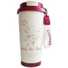 Livefy termohrnček Lovely Flower 550ml, béžový/červený Livefy termohrnček Lovely Flower 550ml, béžový/červený
