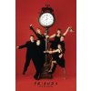 Plagát, Obraz - Priatelia - Red wall clock, 26.7 × 40 cm Plagát, Obraz - Priatelia - Red wall clock, 26.7 × 40 cm