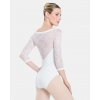So Danca trikot s čipkou, 3/4 rukávy SL109 biely
