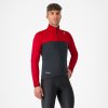 CASTELLI Cyklistická zateplená bunda - ESTREMO - čierna/červená L CASTELLI Cyklistická zateplená bunda - ESTREMO - čierna/červená L