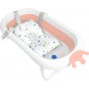 Ricokids RK-280 Cestovná vaňa pre bábätká s vankúšikom, biela a ružová Ricokids RK-280 Cestovná vaňa pre bábätká s vankúšikom, biela a ružová