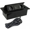 Nábytková zásuvka KOMBI BOX 2 x 230 V AC a 2 x USB A + C, 3m kábel, čierna Nábytková zásuvka KOMBI BOX 2 x 230 V AC a 2 x USB A + C, 3m kábel, čierna