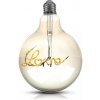 V-TAC LED filament žiarovka E27 G125 5W LOVE V-TAC LED filament žiarovka E27 G125 5W LOVE