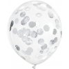 Balón s konfetami PartyDeco - Krúžky (strieborné) 30cm (6ks) Balón s konfetami PartyDeco - Krúžky (strieborné) 30cm (6ks)