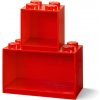 LEGO Home LEGO Brick závěsné police, set 2 ks Varianta: Police červená (Brick shelf set 4117)