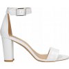 Dámske biele sandále na podpätku s saténovou povrchovou úpravou Wojas veľ.39 Dámske biele sandále na podpätku s saténovou povrchovou úpravou Wojas veľ.39