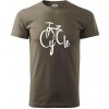 Cycle bicykel - Klasické pánske tričko vyššej gramáže - L ( Army ) Cycle bicykel - Klasické pánske tričko vyššej gramáže - L ( Army )