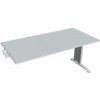 Hobis Pracovný stôl Flex, 160x75,5x80 cm, sivý/kov Hobis Pracovný stôl Flex, 160x75,5x80 cm, sivý/kov