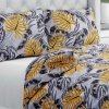 Biante Bavlnené posteľné obliečky Sandra SA-177 Okrové a sivé tropické listy Jednolôžko 140x200 a 70x90 cm Biante Bavlnené posteľné obliečky Sandra SA-177 Okrové a sivé tropické listy Jednolôžko 140x200 a 70x90 cm