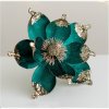 Vianočný elegantný kvet - zelený s trblietkami - XXL 20 cm Vianočný elegantný kvet - zelený s trblietkami - XXL 20 cm