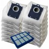 KOMA SB03PL - Sada 12 vreciek vrátane HEPA filtra pre vysávače AEG, Electrolux, Philips, kompatibilné s vreckami typu S-BAG Flexi KOMA SB03PL - Sada 12 vreciek vrátane HEPA filtra pre vysávače AEG, Electrolux, Philips, kompatibilné s vreckami typu S-BAG Flexi