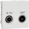 Unica - Zásuvka TV-R/SAT individuálna 2 dB, 2M, Biela Unica - Zásuvka TV-R/SAT individuálna 2 dB, 2M, Biela