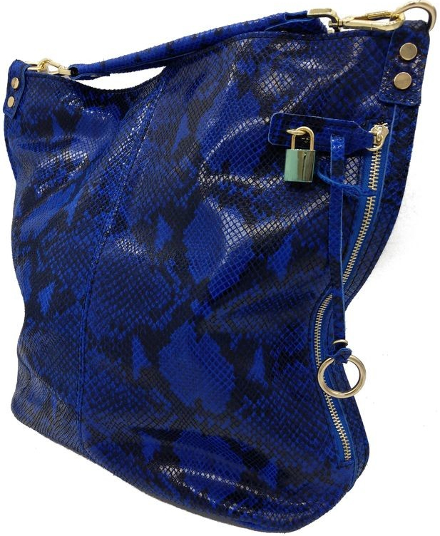 Donatella dámska kožená kabelka 715219 Modrá