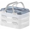 Kinekus Dóza box s úchytmi plastová Piknik 3-poschodová 28x38cm Kinekus Dóza box s úchytmi plastová Piknik 3-poschodová 28x38cm