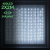Vianočná led svetelná záclona na spájanie vonkajšia - záves - 400led - 2x2m studená biela Vianočná led svetelná záclona na spájanie vonkajšia - záves - 400led - 2x2m studená biela
