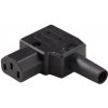 Konektor sieťový 230V/F IEC C13, zahnutý 90° Konektor sieťový 230V/F IEC C13, zahnutý 90°