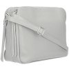 MADE IN ITALY Kožená kabelka na rameno 517 šedá Šedá MADE IN ITALY Kožená kabelka na rameno 517 šedá Šedá